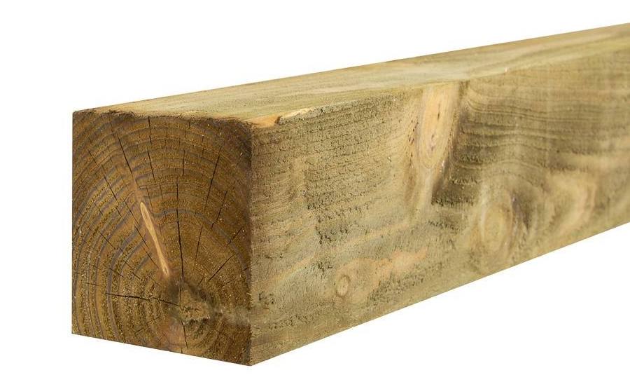 6x6 (150 x 150mm) 1.8m Fence Post - Tanalised
